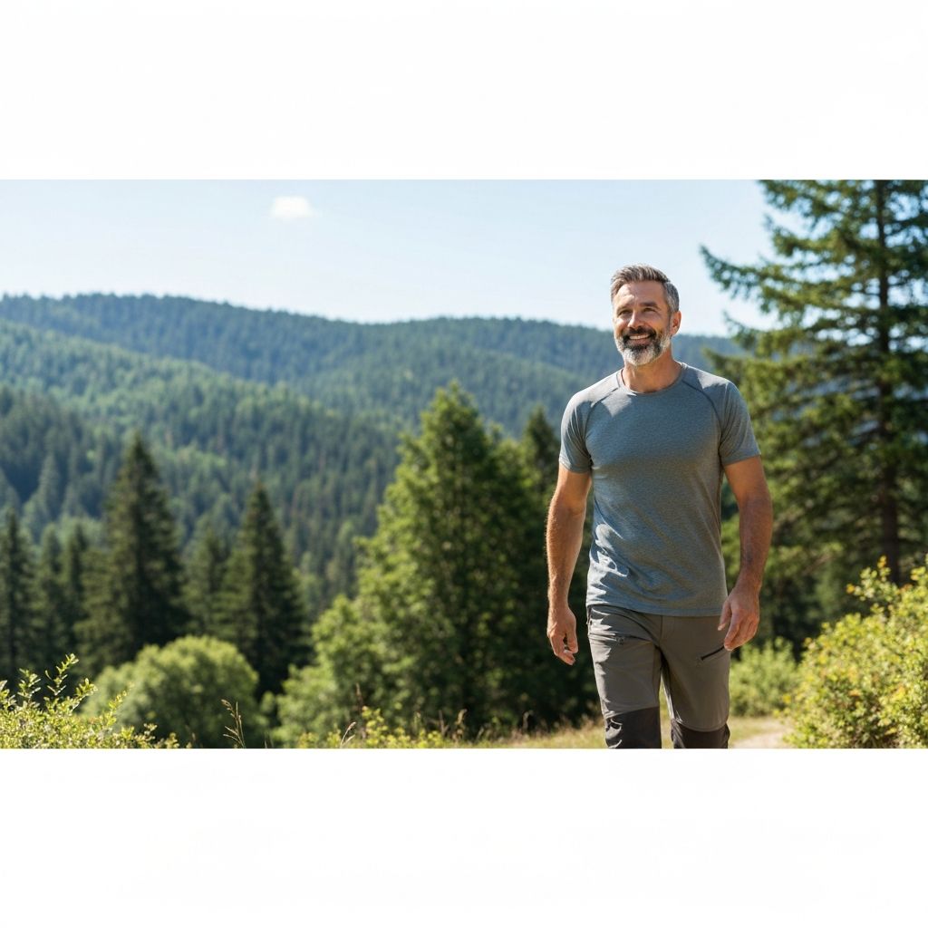 Active mature man outdoors